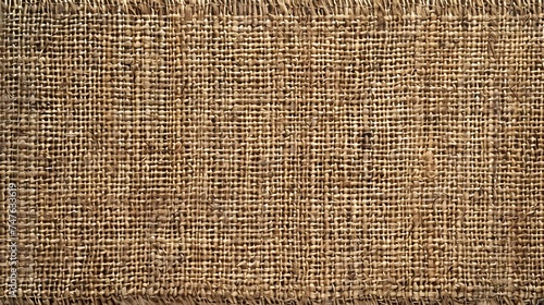 Rustic jute sackcloth fabric raw burlap texture for empty space text background.