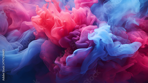 Dynamic Smoke Colors on Abstract Canvas background