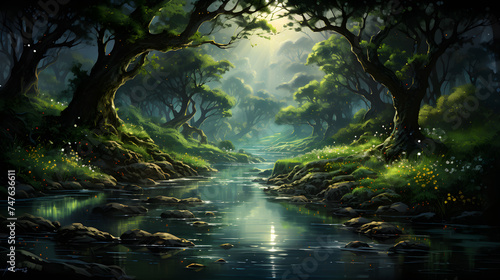 magical forest background