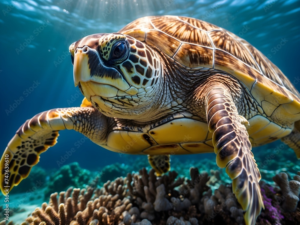 Fototapeta premium green sea turtle