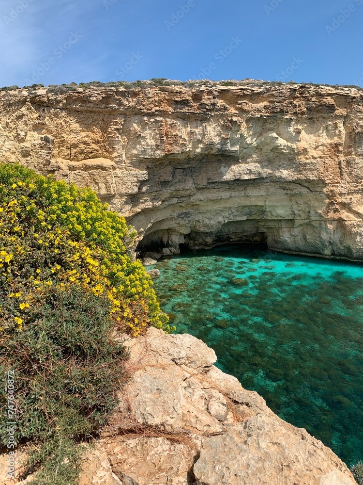 Gozo's Splendor: Blue Grotto Landscape in Malta