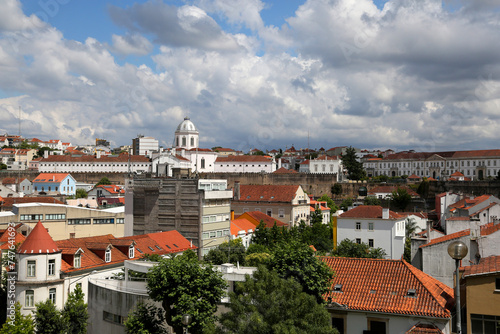 Typical Portuguese buildings in Coimbra, Portugal