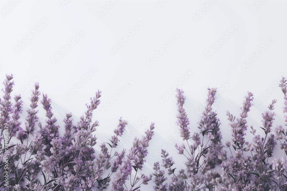 A serene display of lavender flowers against a soft background, evoking calm and elegance. A serene display of lavender flowers against a soft background, evoking calm and elegance.