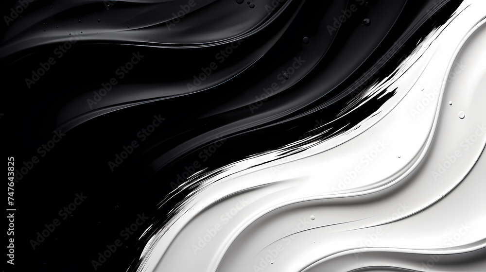 Black paint splashed on white surface, suitable for art, design and creative projects Black paint splashed on white surface, suitable for art, design and creative projects