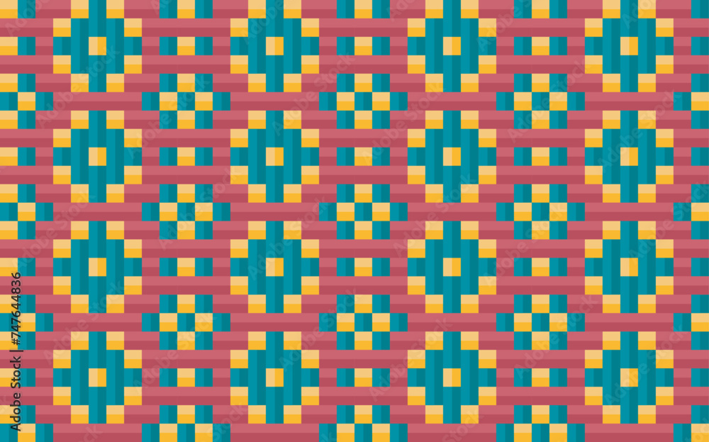 Seamless traditional woven pattern called Anyaman
Seamless traditional woven pattern called Anyaman