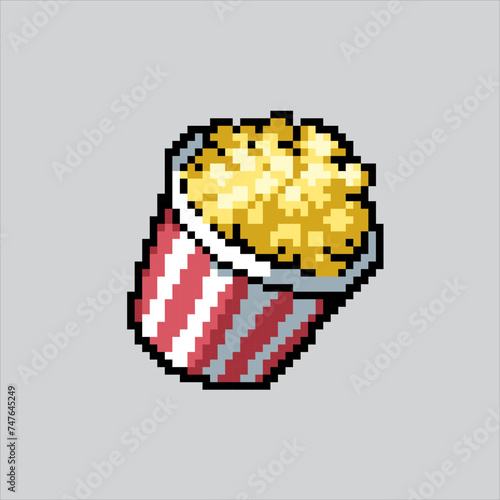 Pixel art Popcorn. Pixelated Cinema Popcorn. Popcorn
for the pixel art game and icon for websit