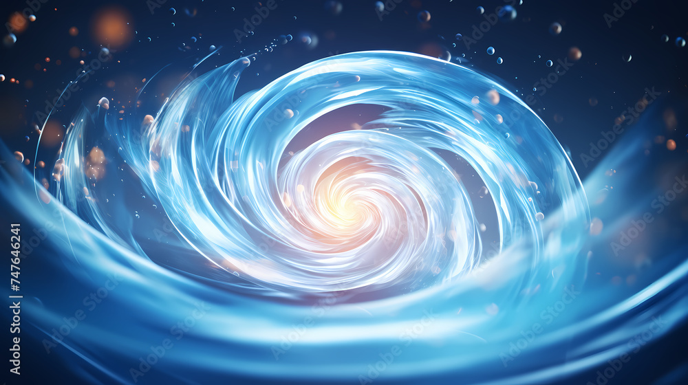 Water spiral splash isolated on transparent background, representing fluid dynamics and motion Water spiral splash isolated on transparent background, representing fluid dynamics and motion