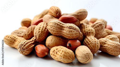 Wallpaper Mural Closeup of peanuts on white background. Torontodigital.ca
