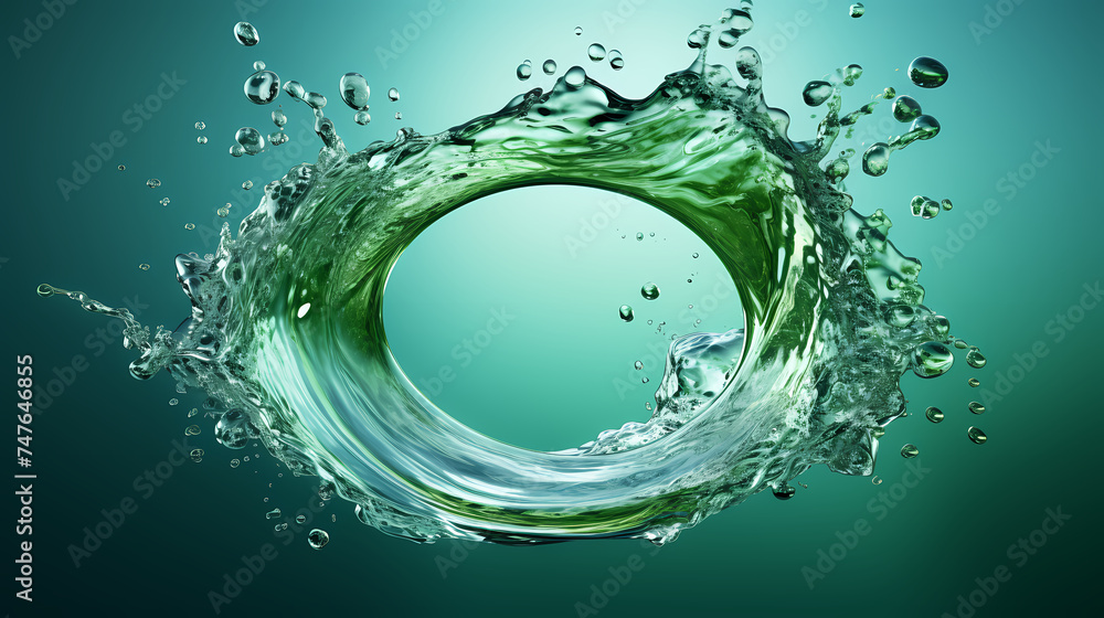 Water spiral splash isolated on transparent background, representing fluid dynamics and motion Water spiral splash isolated on transparent background, representing fluid dynamics and motion