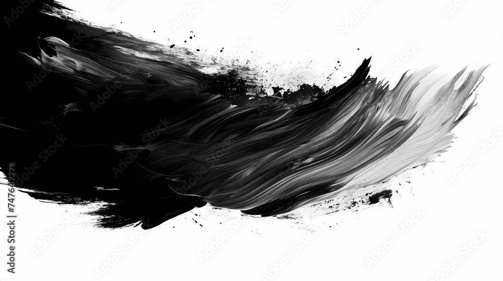 Black paint splash, suitable for art, design and creative projects Black paint splash, suitable for art, design and creative projects