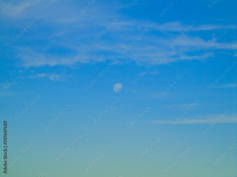 Mar, cielo y luna (sea, sky and moon) - obrazy, fototapety, plakaty 