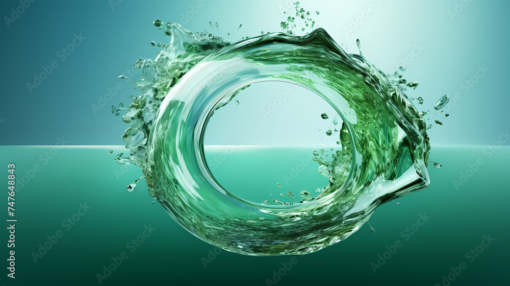 Water spiral splash isolated on transparent background, representing fluid dynamics and motion Water spiral splash isolated on transparent background, representing fluid dynamics and motion