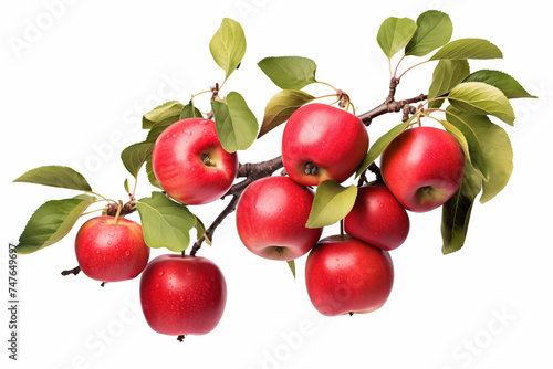 Gala is a sweet, juicy red apple with a delicious taste. AI generation. photo