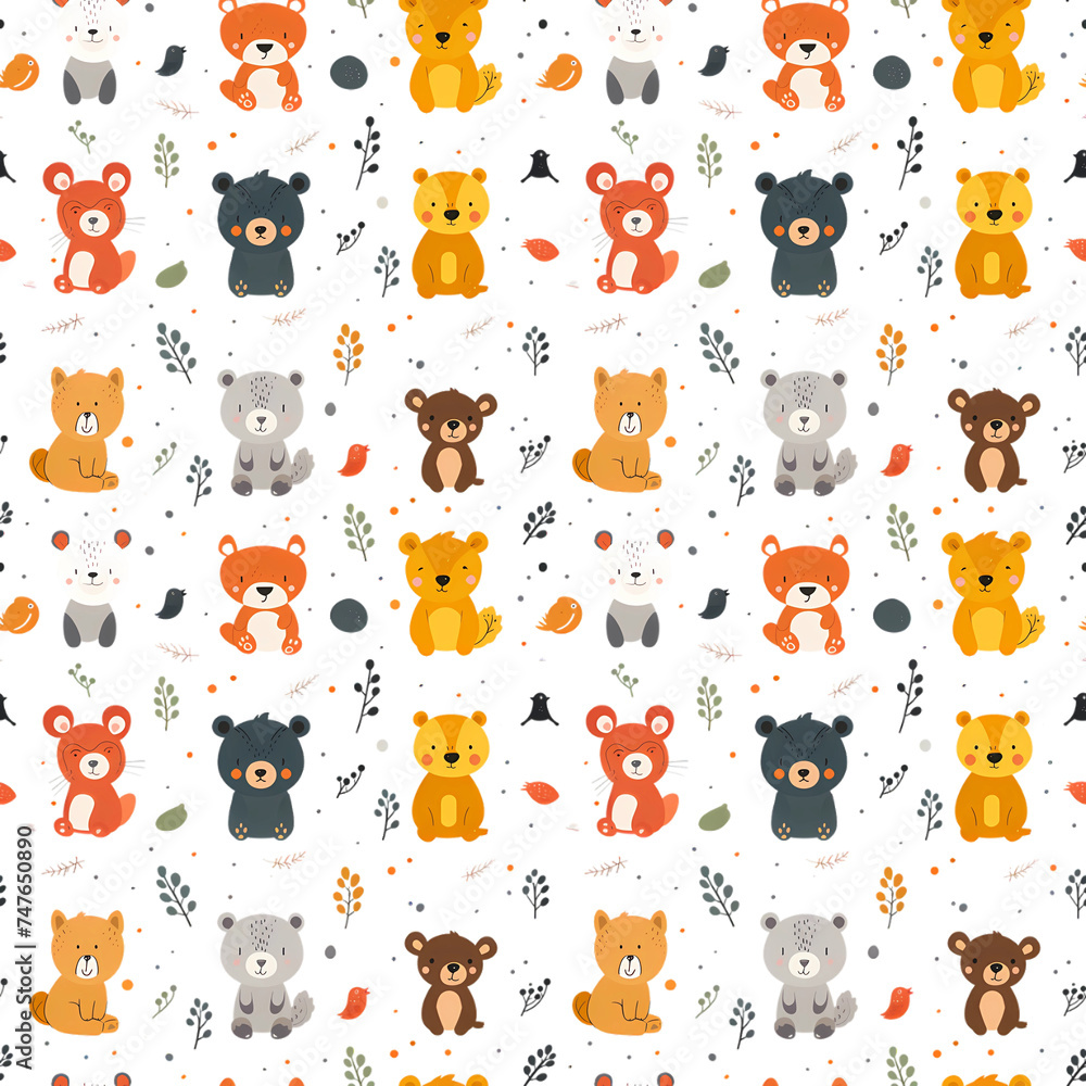 Cute Seamless Animal Pattern Cute Seamless Animal Pattern