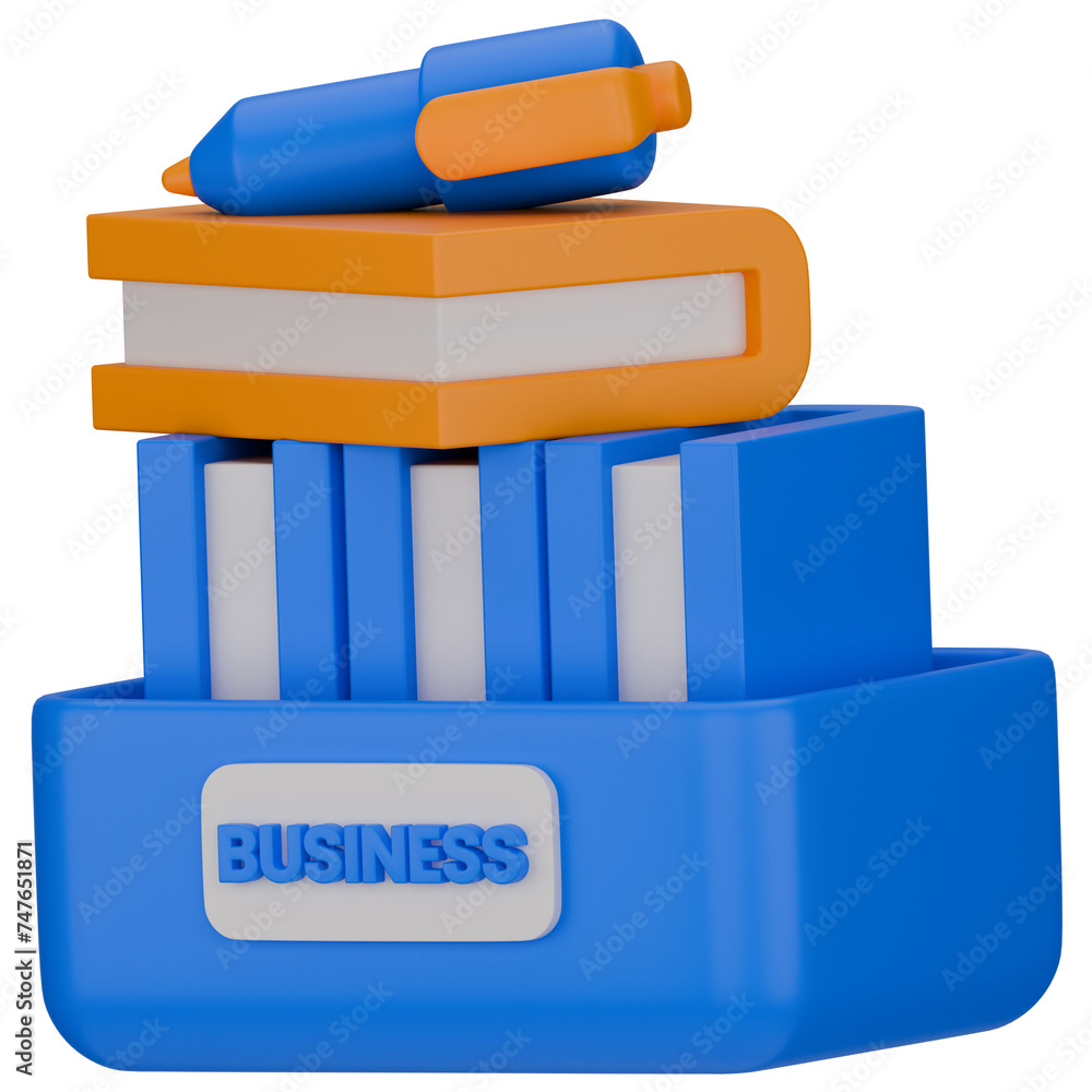 3d Business book. 3d render illustration with business theme. 3d Business book. 3d render illustration with business theme.