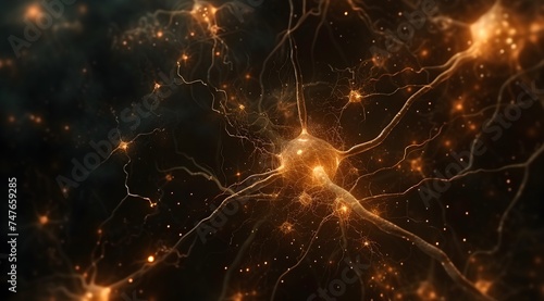 neurons of the human brain, thinking processes, neural connections,