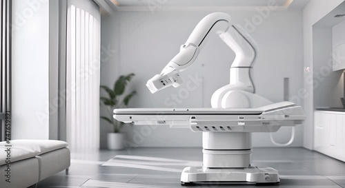 AI-guided surgical robot, precision operation photo
