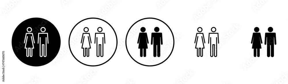 Man and woman icon set. male and female symbol Man and woman icon set. male and female symbol