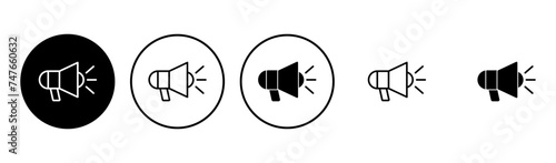 Megaphone icon set. Loudspeaker icon vector.