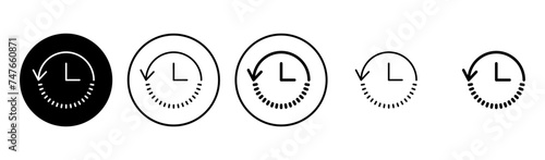 History icon set. recent event history