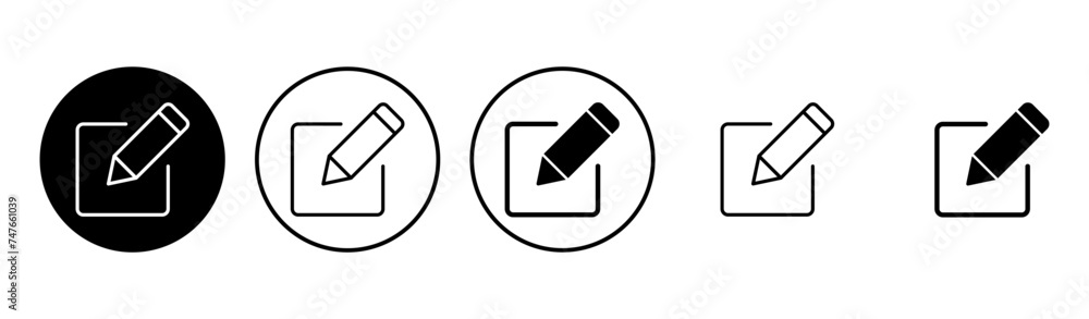 Edit icon set. edit document icon. edit text icon. pencil. sign up Edit icon set. edit document icon. edit text icon. pencil. sign up
