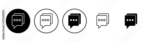 Chat icon set. speech bubble icon. comment icon vector. message. contact us