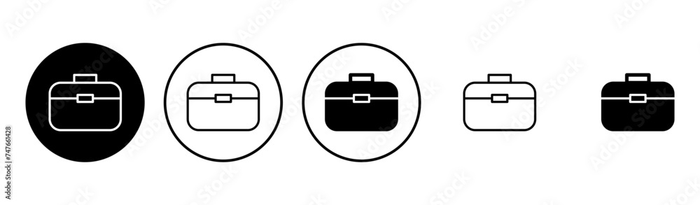 Briefcase icon set. suitcase icon. luggage symbol. Briefcase icon set. suitcase icon. luggage symbol.