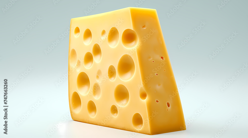 Photo of hollow cheese slices in front of yellow background Photo of hollow cheese slices in front of yellow background