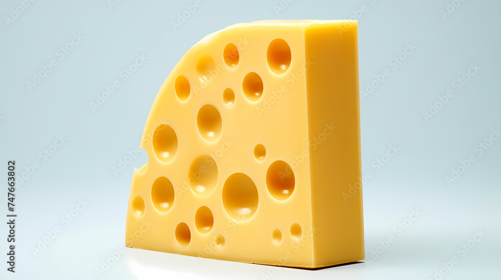 Photo of hollow cheese slices in front of yellow background Photo of hollow cheese slices in front of yellow background
