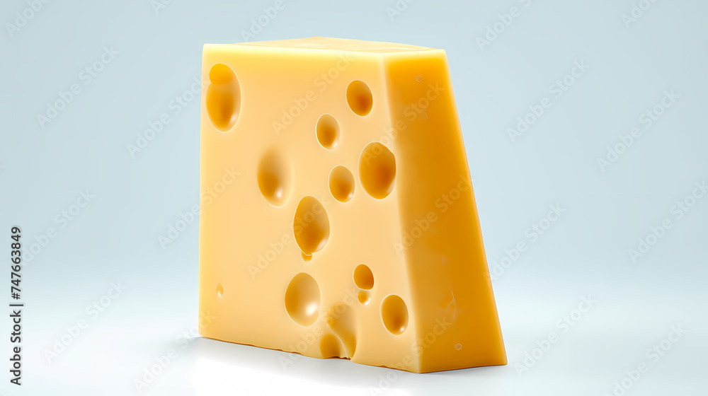 Photo of hollow cheese slices in front of yellow background Photo of hollow cheese slices in front of yellow background