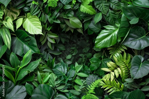 Lush and vibrant foliage background  creating a stunning natural canvas. A celebration of nature s beauty.