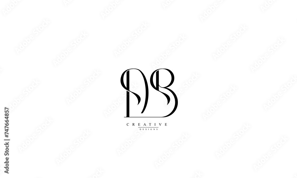 Alphabet letters Initials Monogram logo DB BD D B Alphabet letters Initials Monogram logo DB BD D B