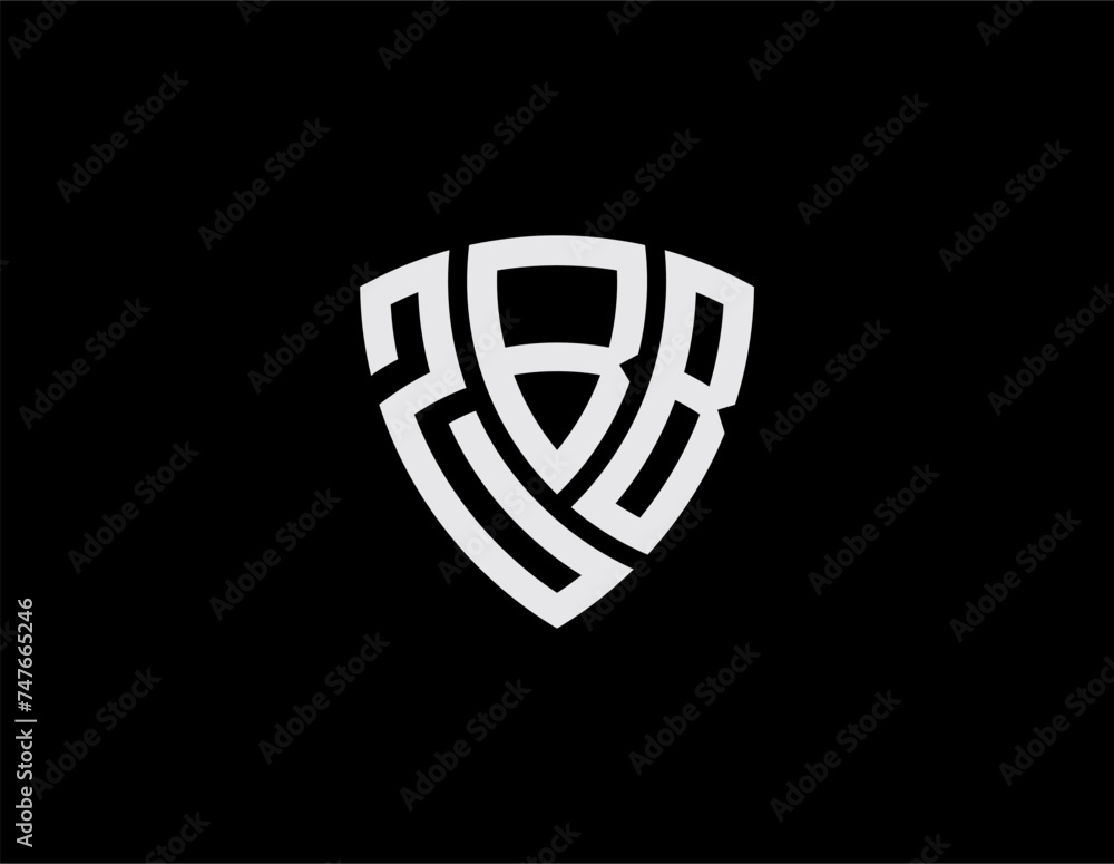 ZBB creative letter shield logo design vector icon illustration ZBB creative letter shield logo design vector icon illustration