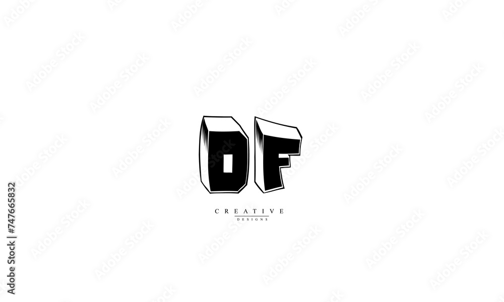 Alphabet letters Initials Monogram logo DF FD D F Alphabet letters Initials Monogram logo DF FD D F