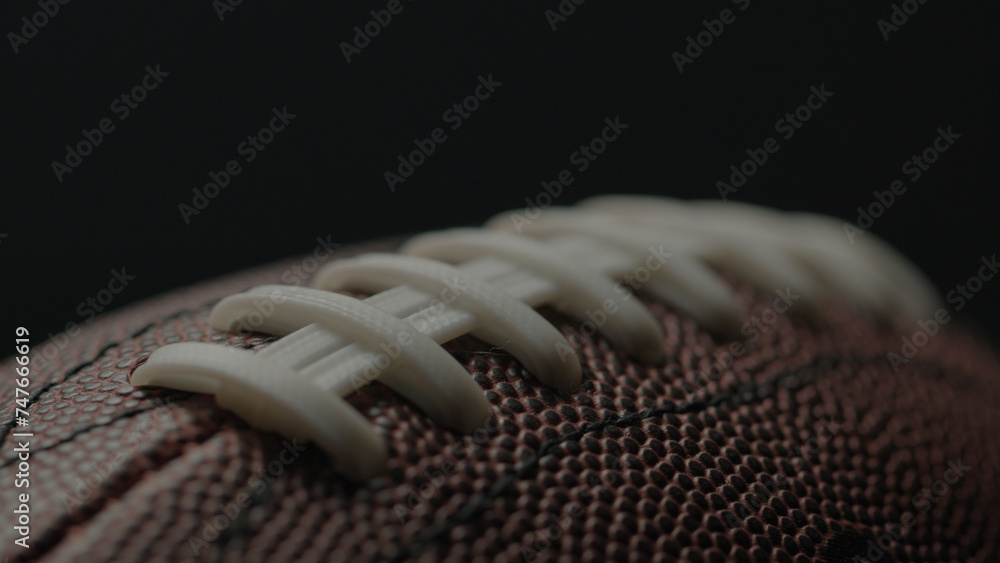 Αυτοκόλλητο Dramatic, cinematic macro texture shots of a football