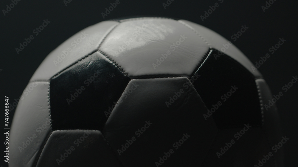 Dramatic, cinematic macro texture shots of a soccer ball Dramatic, cinematic macro texture shots of a soccer ball
