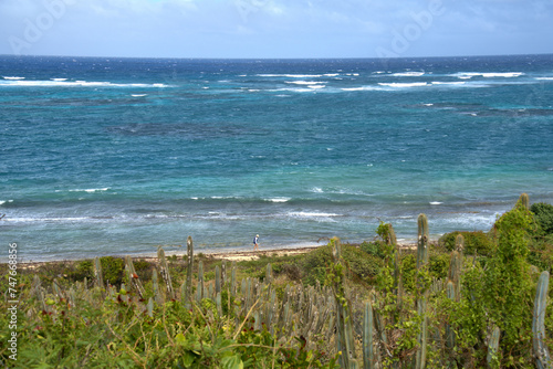Quadro su tela Angry Sea along the coast of St Croix