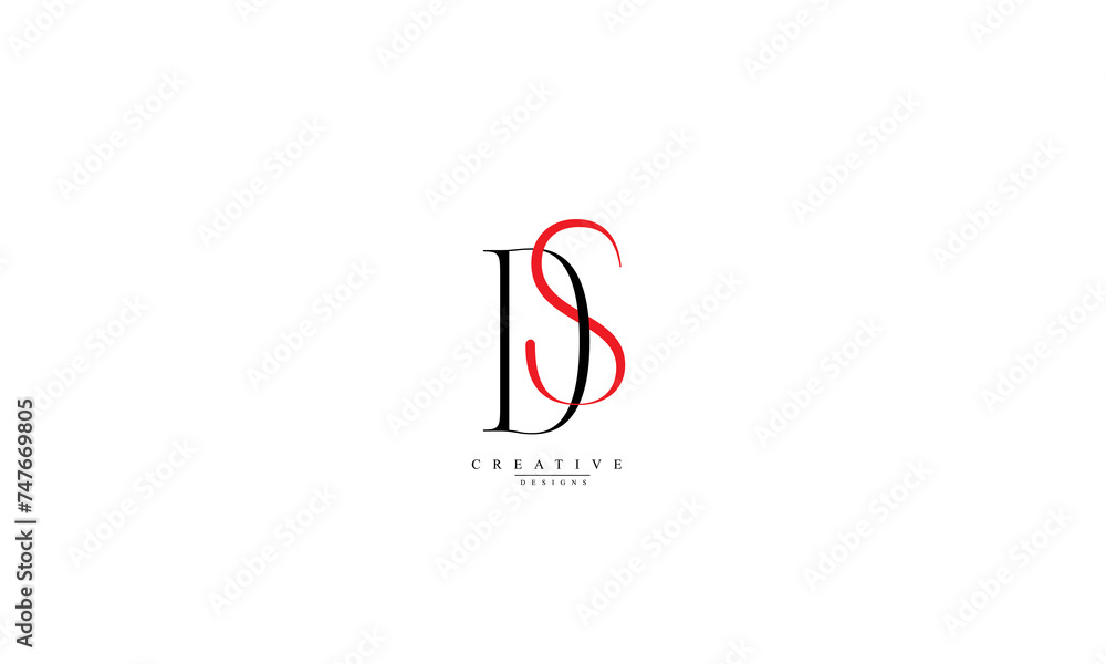 Alphabet letters Initials Monogram logo DS SD D S Alphabet letters Initials Monogram logo DS SD D S