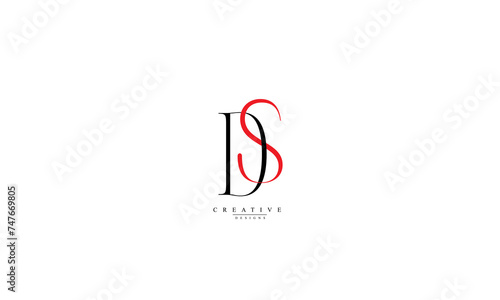 Alphabet letters Initials Monogram logo DS SD D S