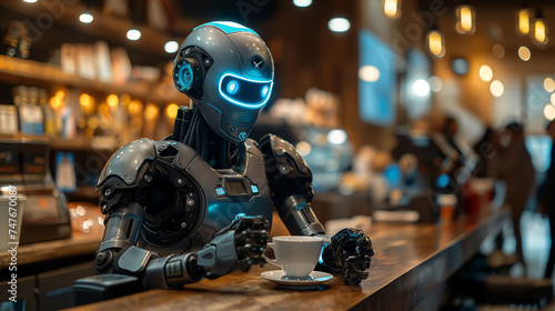 Wallpaper Mural Robot barista working at the coffee shop Torontodigital.ca