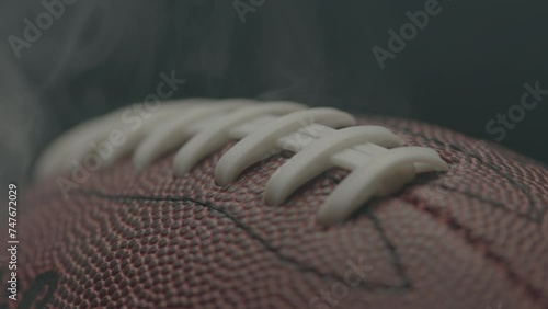Dramatic, cinematic macro texture shots of a football