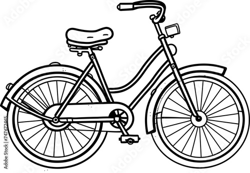 Vintage bicycle sketch drawing