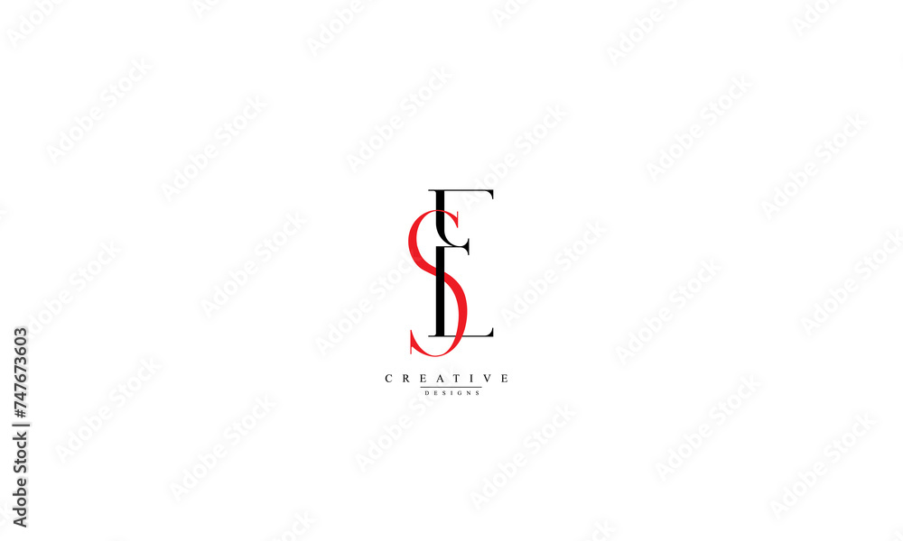 Alphabet letters Initials Monogram logo ES SE E S Alphabet letters Initials Monogram logo ES SE E S