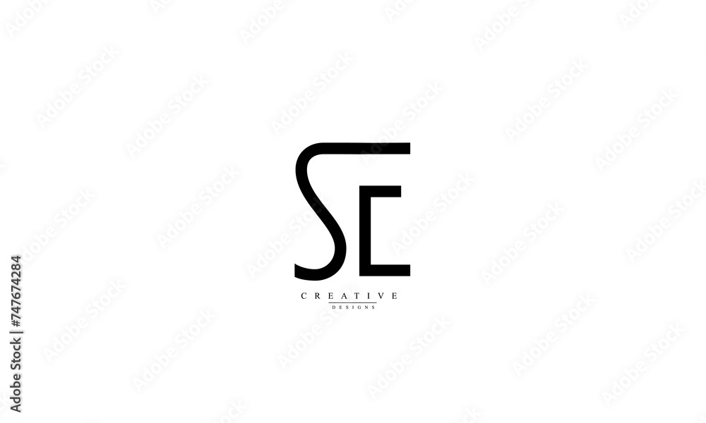 Alphabet letters Initials Monogram logo SE ES S E Alphabet letters Initials Monogram logo SE ES S E