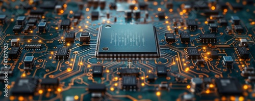 Digitalisierung mit rechenstarken Computerchips, Konzept GPUs für künstliche Intelligenz photo