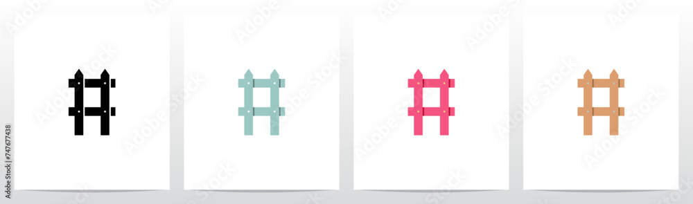 Fence Guard Rail Hedge Initial Letter Logo Design A Fence Guard Rail Hedge Initial Letter Logo Design A