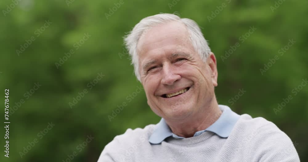 Senior man, outdoors and smile or face, relaxing and positivity in retirement, peace and garden. Elderly person, wellness and leisure in backyard, health and fresh air or calm, portrait and nature Senior man, outdoors and smile or face, relaxing and positivity in retirement, peace and garden. Elderly person, wellness and leisure in backyard, health and fresh air or calm, portrait and nature