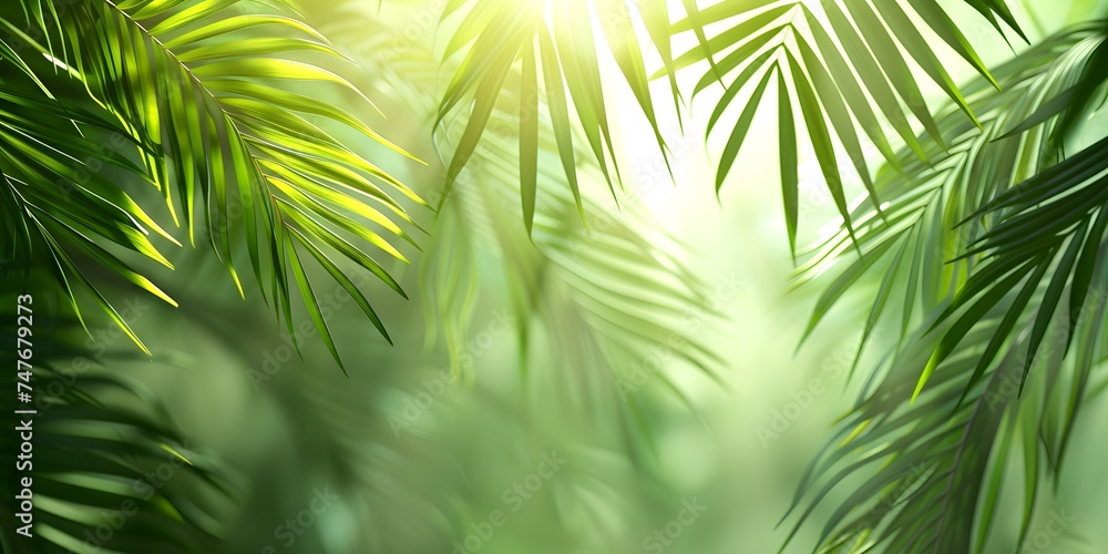 a green banner with beautiful leaves illuminated by the gentle rays of sunlight a green banner with beautiful leaves illuminated by the gentle rays of sunlight