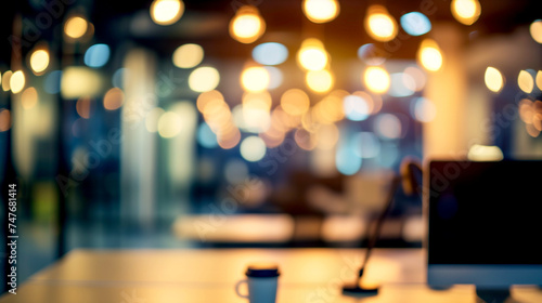 Wallpaper Mural Blurred Illuminated Background with Festive Atmosphere Torontodigital.ca