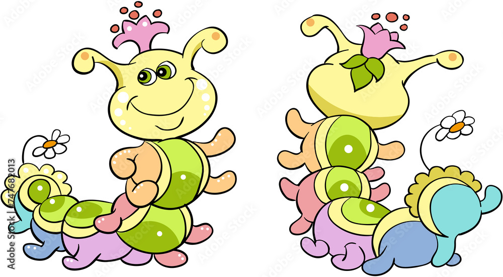 COLORFUL SMILING CATERPILLAR COLORFUL SMILING CATERPILLAR